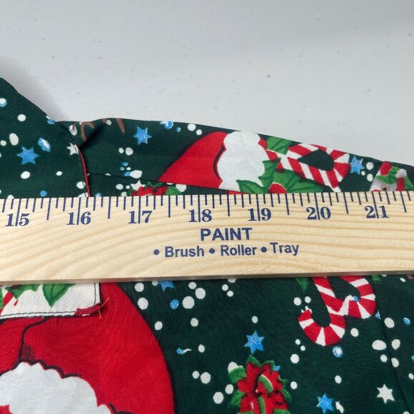 Christmas Shirt Mens 2XL Green Red Santa Claus Reindeer Snowman Button Front - Picture 10 of 14